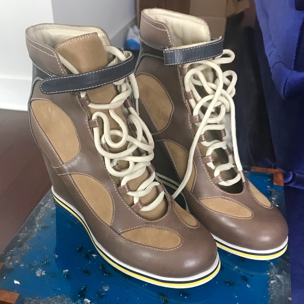 See by Chloe wedge sneakers
